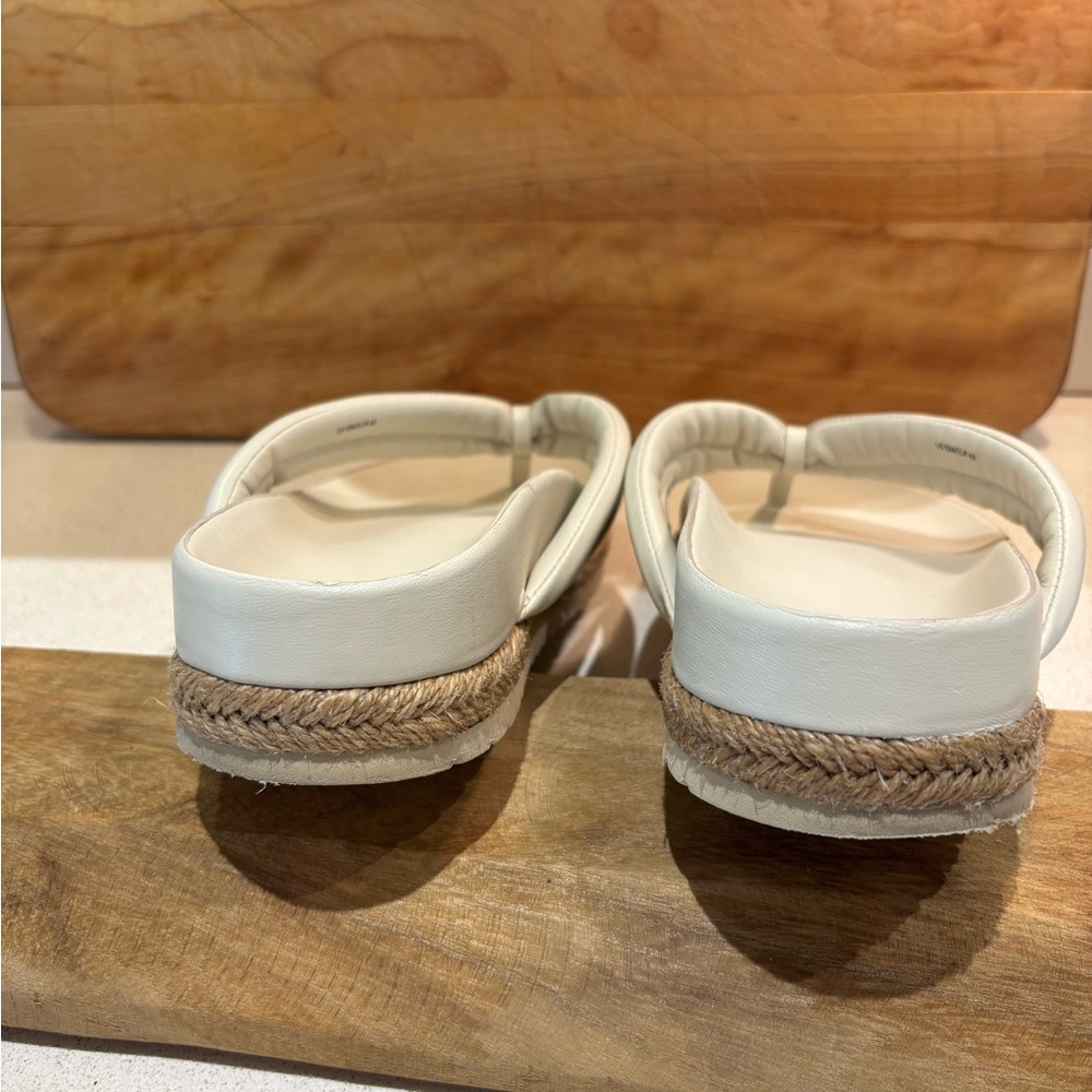 Vince. Forest Faux Espadrille Platform Women's White Sandals - SZ 10 EU 40 - Picture 10 of 12
